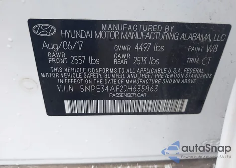 2018 Hyundai Sonata Sport from USA, damaged, VIN 5NPE34AF2JH635863